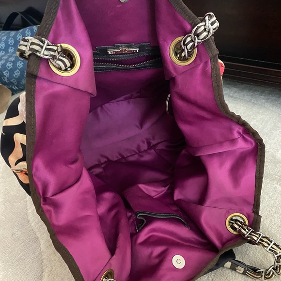 Henri Bendel Bendelgirl Satin Bag It Girl Shopping Large Purse Handbag Tote - Picture 8 of 9